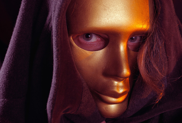 Gouden masker - Foto, afbeelding