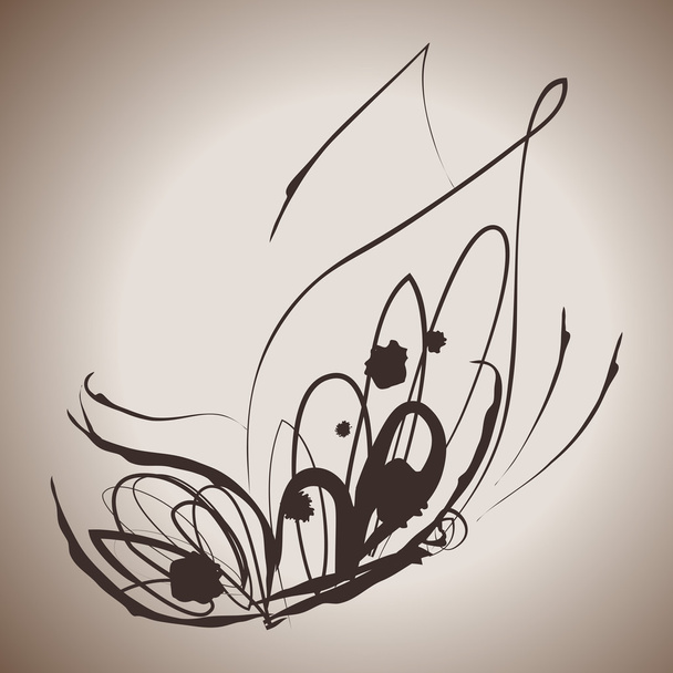 Гранж елегантність фарби сплеск ілюстрація метелик - Вектор, зображення
