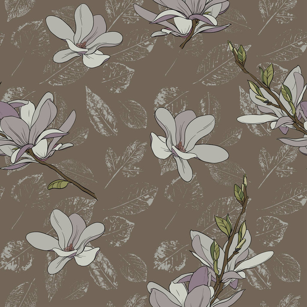 beautiful seamless background flowers - Vector, Image