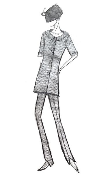 ladies trouser suit in 60th years - Foto, imagen