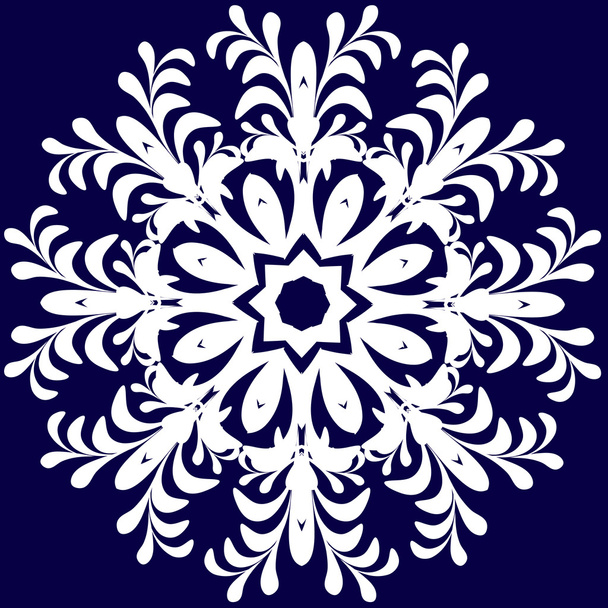 Beautiful lace pattern. The circular background. - Vector, Image
