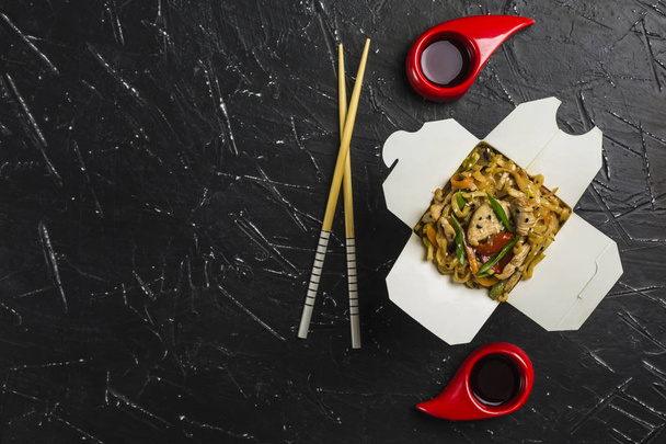 Wok ��hinese noodles in a box - Photo, Image