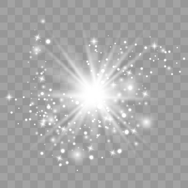 Effekt weißer Lichtexplosion - Vektor, Bild