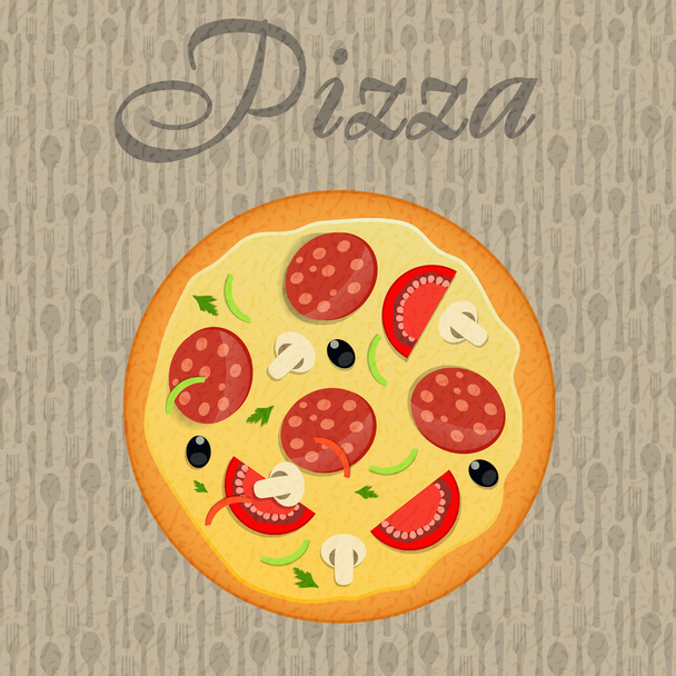 Pizza menu template vector illustratie - Vector, afbeelding