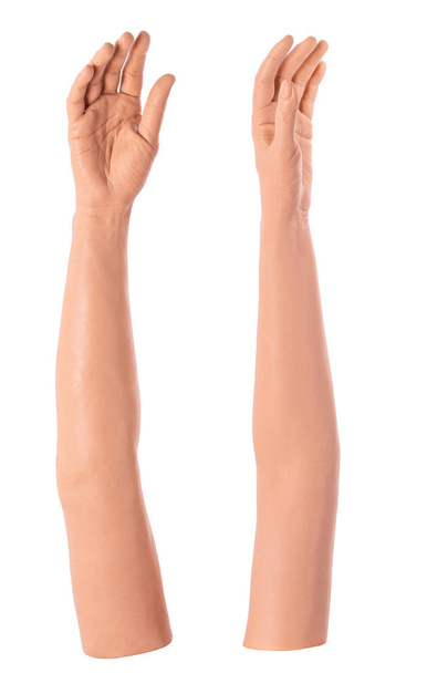 group silicone prosthesis hands, medicine pink implants - Photo, Image