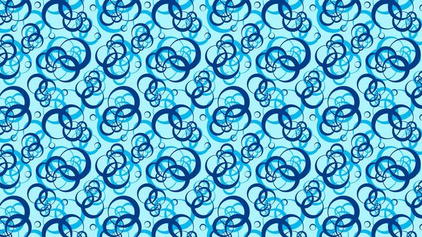 Blauwe achtergrondafbeelding met overlappende cirkels patroon - Vector, afbeelding