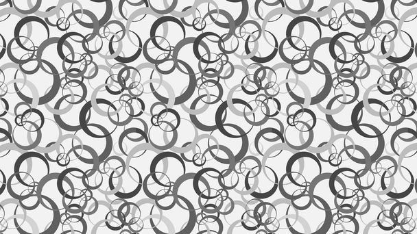 Grey Seamless Overlapping Circles Pattern Vector Image - Vector, Image