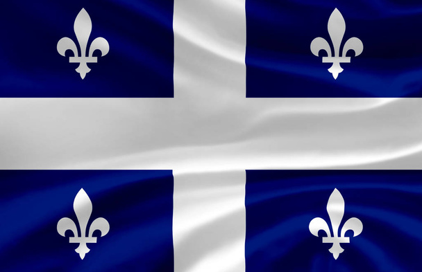 Рисунок флага Квебека
. - Фото, изображение
