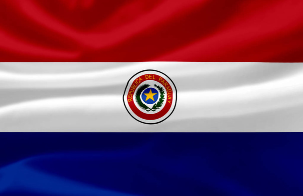 Paraguay waving flag illustration. - Photo, Image