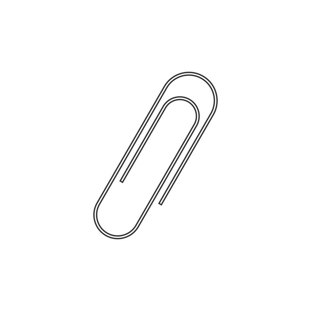 Paper clip icon isolated. Flat design. Vector Illustration - Vector, Image