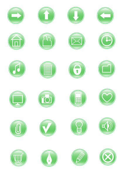 zöld ikon - Vektor, kép