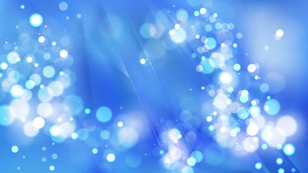 Abstract Blue Bokeh Lights Background - Vector, Image