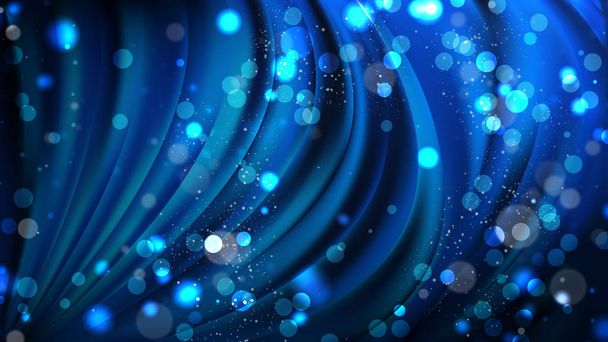 Abstract Cool Blue Blurred Lights Background - Vector, Image