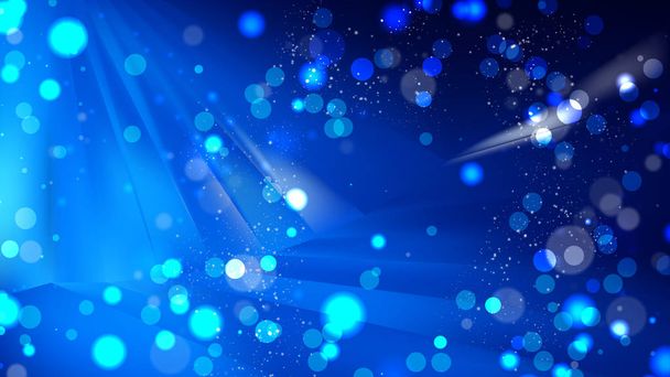 Abstract Cool Blue Defocused Lights Background - Vector, Image