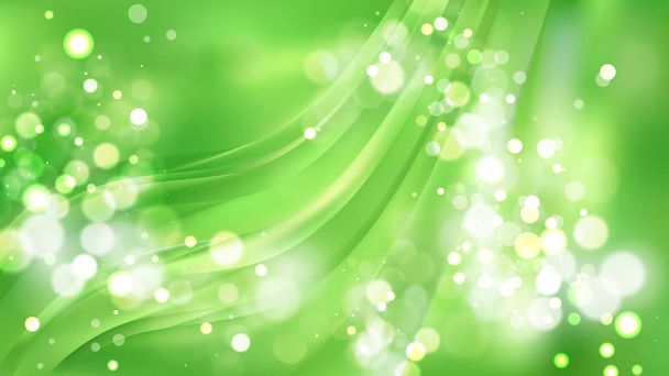 Abstract Green Blur Lights Background Vector - Vector, Image