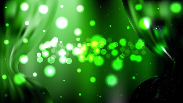 Abstract Green and Black Defocused Background - Vector, Image