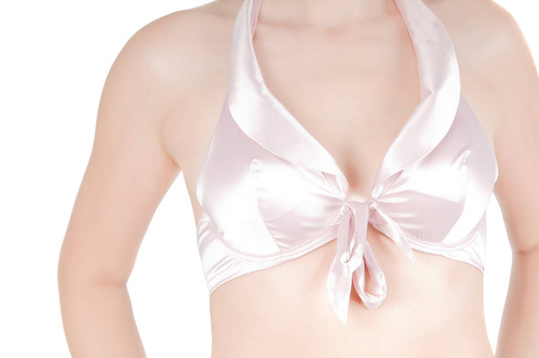 Shot of pink bra isolated on white - Foto, Bild