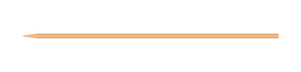 pinchos de madera punta de bambú puntiaguda palo delgado aislado sobre fondo blanco, pinchos de madera utilizados para sostener piezas de alimentos, palillos de punta para pinchos barbacoa, pinchos para barbacoa vegetal y frutas
 - Vector, Imagen