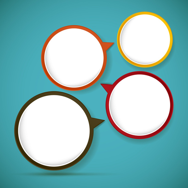 Abstract design background. Speech bubble round frame for Infogr - Vettoriali, immagini
