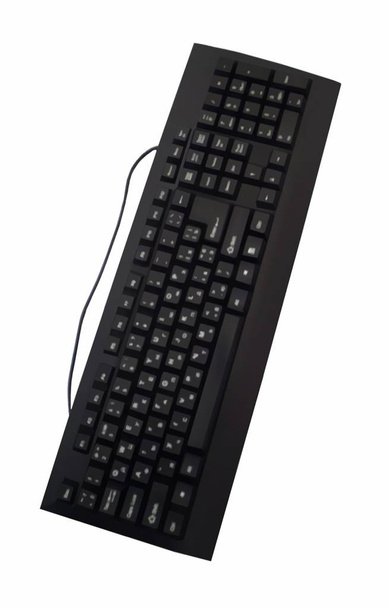 Schwarze Computertastatur auf weißem Hintergrund - Foto, Bild