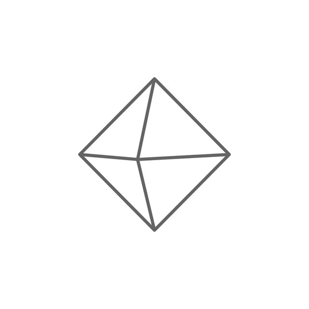 geometrische Figuren, Oktaeder-Umrisssymbol. Elemente der geometrischen Figuren Illustration Symbol. Zeichen und Symbole können für Web, Logo, mobile App, ui, ux verwendet werden - Vektor, Bild
