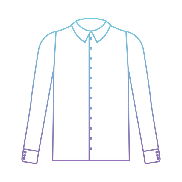 elegant shirt masculine icon - Vector, Image