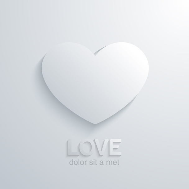 kalp sevgi kavramı logo şablonu 3d. Düğün zarif kartı tasarım şablonu. vektör. düzenlenebilir. - Vektör, Görsel