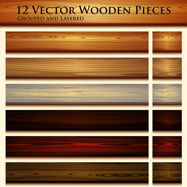Wooden texture seamless background illustration - Vector, Image