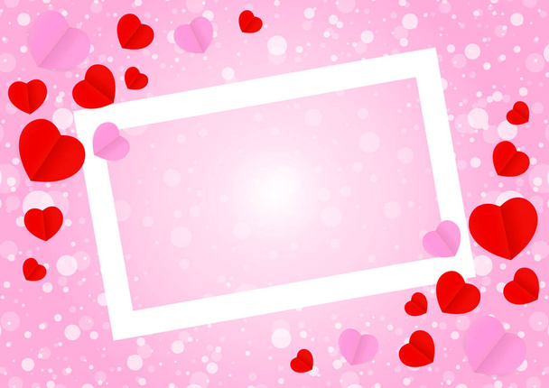 cornice bianca vuota e rosso rosa a forma di cuore per il modello banner valentini sfondo della carta, molti cuori forma sul gradiente rosa morbido per sfondi San Valentino, immagine rosa con decorazione a forma di cuore
 - Vettoriali, immagini
