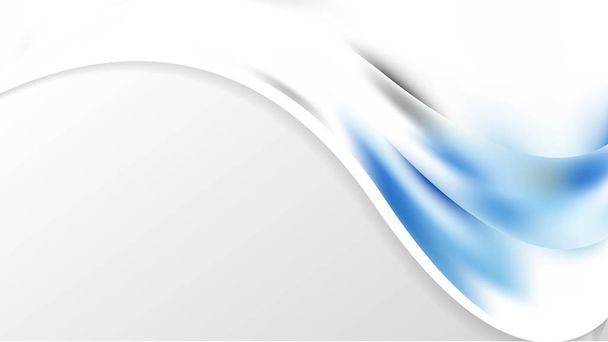 Αφηρημένο μπλε και λευκό κύμα επιχειρηματικό φόντο - Διάνυσμα, εικόνα