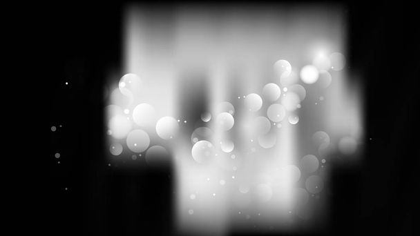 Abstract Black and Grey Bokeh Background Design - Vector, Image