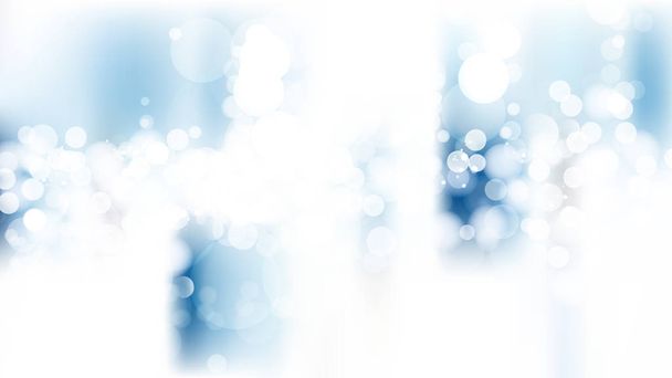 Blue and White Blurred Bokeh Background Vector Art - Vector, Image
