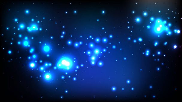 Hűvös kék homályos fények háttér - Vektor, kép