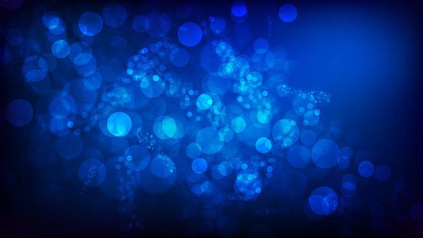 Прохолодний синій розфокусовані вогні Фон ілюстратор
 - Вектор, зображення