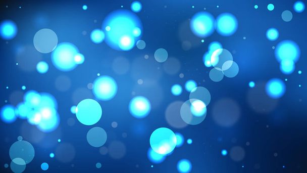 Abstract Dark Blue Lights Background - Vector, Image