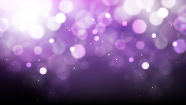 Purple Black and White Bokeh Lights Background - Vector, Image