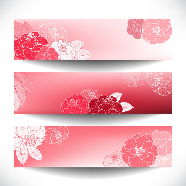Floral banners - Vector, Imagen