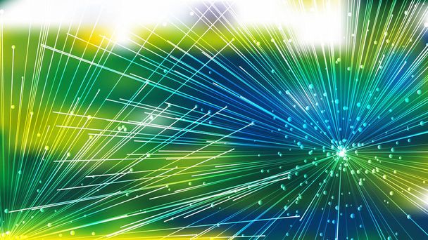 Abstract Dynamic Random Lines Blue Green and Yellow Background Vector Graphic - Vector, Image