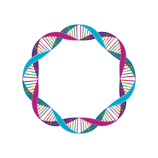 circular dna chain science icon - Vector, Image