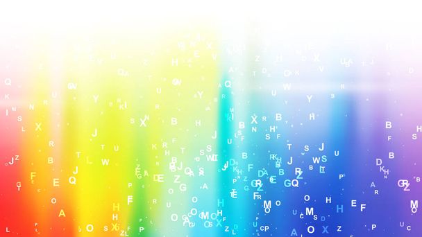Цветной случайный алфавит Письма Фон Вектор Графический
 - Вектор,изображение