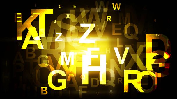 Abstract Cool Gold Alphabet Background - ベクター画像