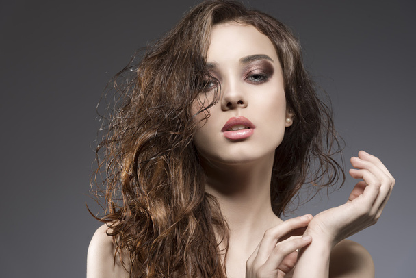 sensual woman with wet hair - Photo, image
