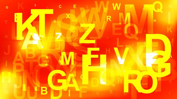 Abstract Red and Yellow Letters Background - Διάνυσμα, εικόνα