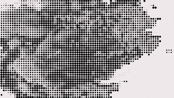 Wzór kropki czarno-białej na półtonu - Wektor, obraz