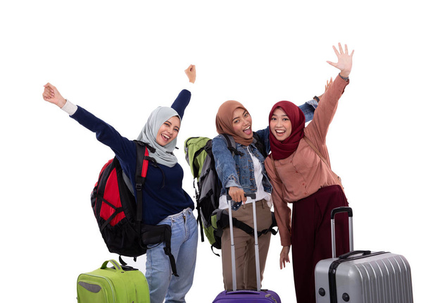 muslim woman eid mubarak travelling concept - Photo, Image