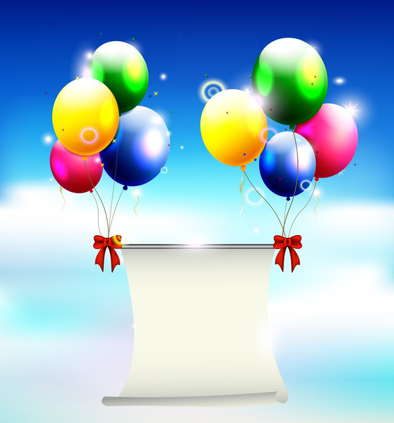 γενέθλια φόντο με μπαλόνι και θέση για το κείμενο - Διάνυσμα, εικόνα