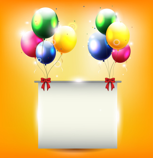 narozeniny pozadí s balon a místo pro text - Vektor, obrázek