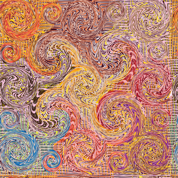 Grunge rayado y ondulado edredón patrón inconsútil colorido
 - Vector, imagen