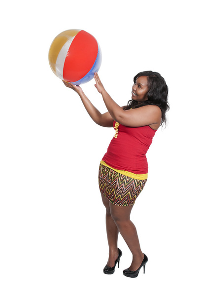 Beachball tartó női - Fotó, kép