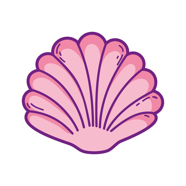 dekoratív Shell izolált ikon - Vektor, kép